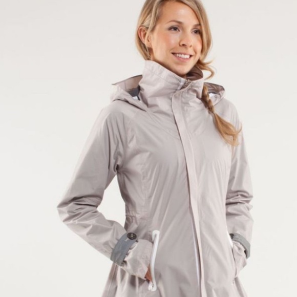 Lululemon Ride On Rain Coat Jacket Grey Women’s Size 4 - Picture 1 of 4